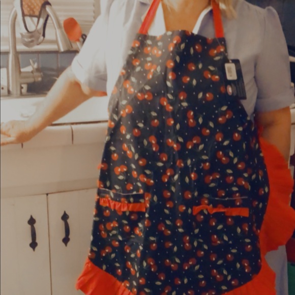 Vintage cherries apron NWT - Picture 3 of 9